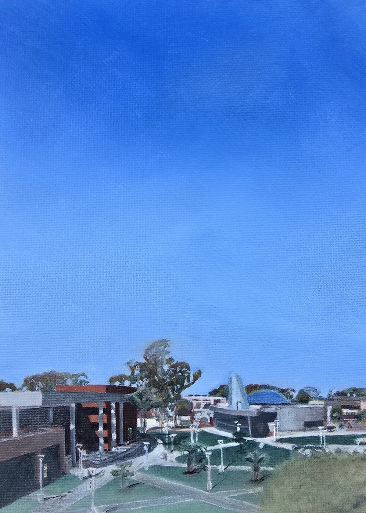 OCC Library and Planetarium, oil painting by Bryan Foster